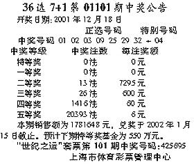 31选7中奖规则及奖金计算公式解析